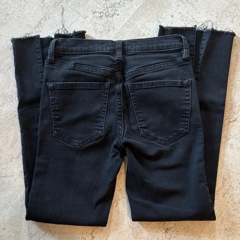 Free‎ People size 23 waist Black Women's Jeans with cute slit on front